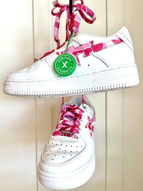 BATHING APE BAPE STA LOW WHITE ABC PINK CAMO 🔥 RETRO Y2K
